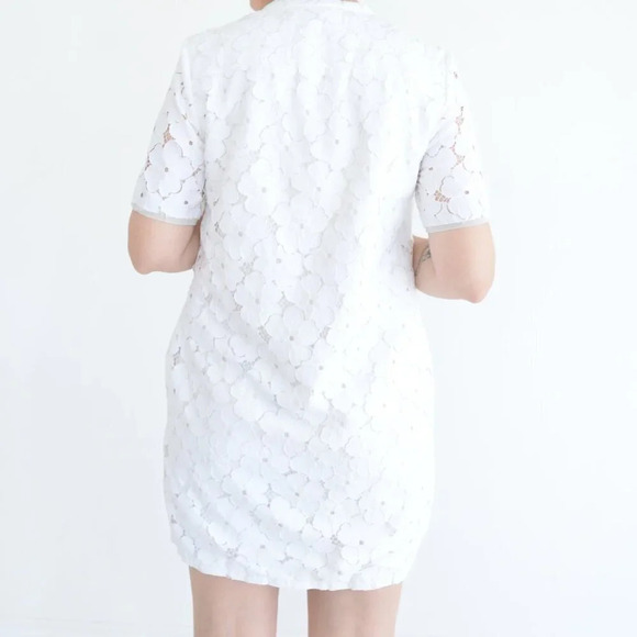 Diane Von Furstenberg DVF White Floral Lace Warner Shift Midi Dress 6 - Picture 3 of 15
